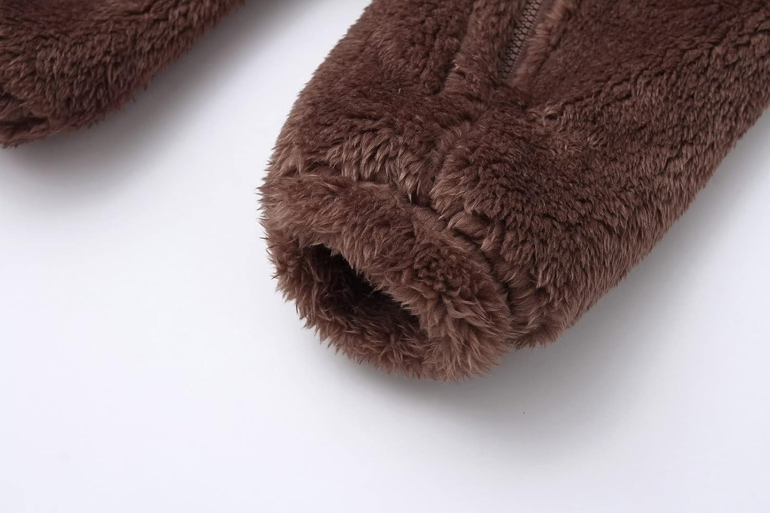 Baby Furry Jumpsuit Infant Bear Onesies Zipper Long Sleeve One-Piece Romper Hoodie Baby Outwear Snowsuit - Image 6