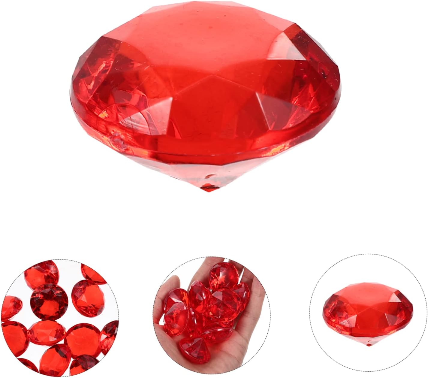 LIFKOME 1bag Valentine Day Simulated Gems for Plastic Vase Fillers Shiny Decorative Accessories for Weddings Bridal Showers and Home Decor