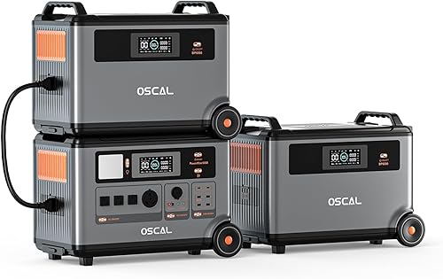 Miniatura 16 de OSCAL PowerMax 6000 - Generador solar con panel solar de 3 × 400 W, voltaje de fase dividida de 120 V/240 V, salidas de CA de 6000 W