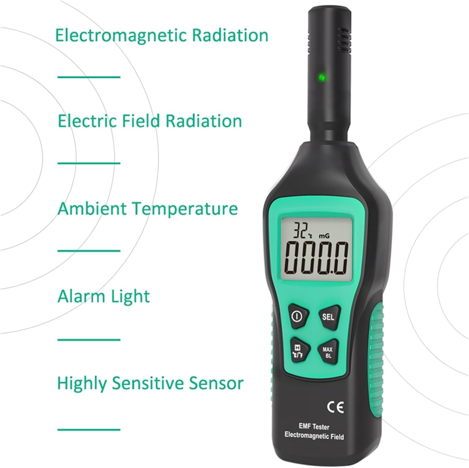 Digital Testing Radiation Dosimeter EMF Meter Electromagnetic Radiation Detector Household High Precision Wave Radiation Tester Monitor
