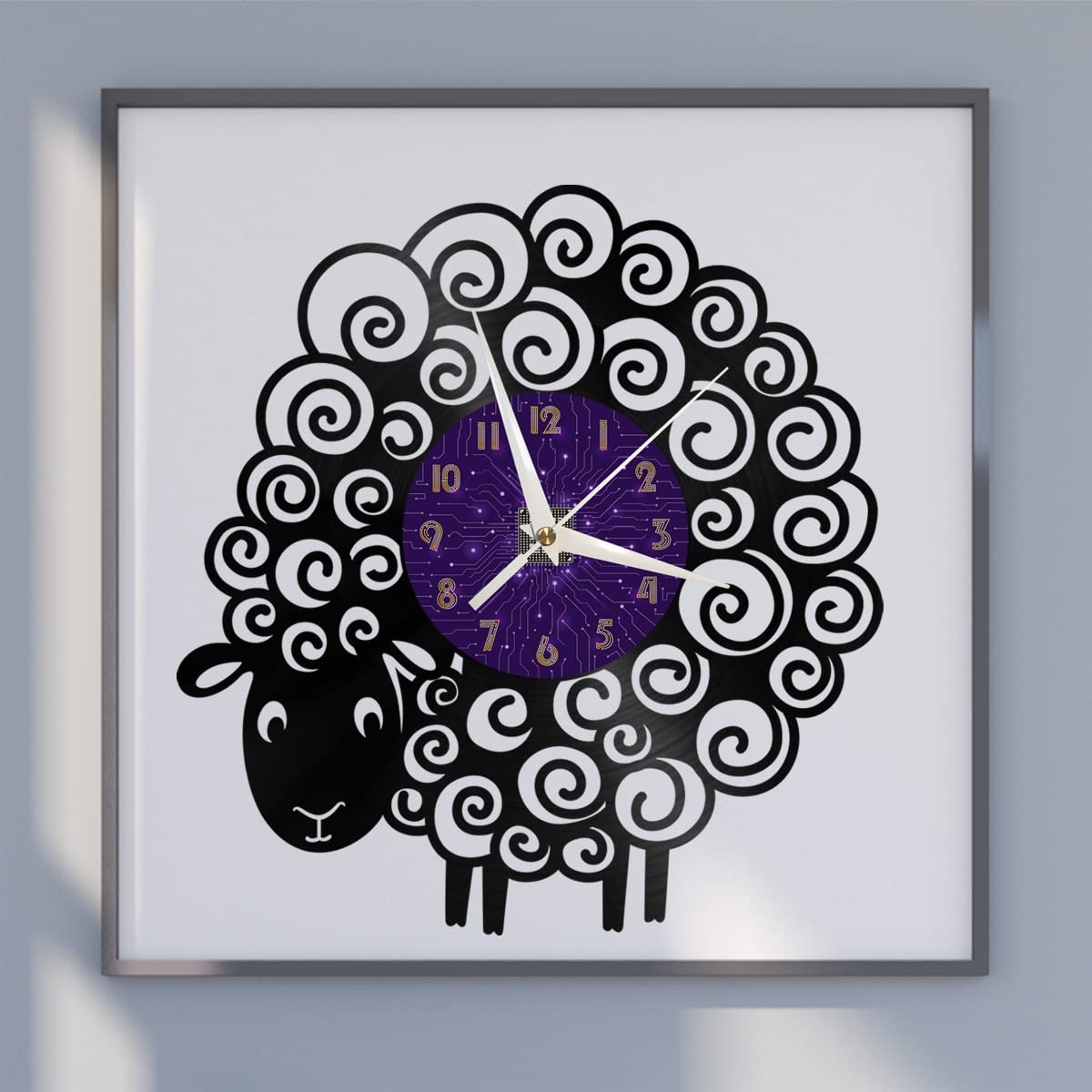 Horloge murale de cuisine vcsfr mouton en éthylène pour decoration de maison