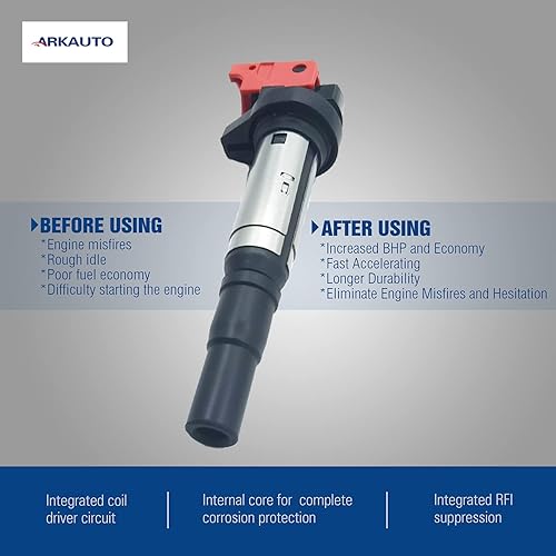 Miniatura 3 de Bobina de encendido de alto rendimiento, paquete de 4 compatibles con Mini R55 R56 R57 R58 R59 R60 R61 para BMW Serie 1 F20 F30 F35 para Citroen