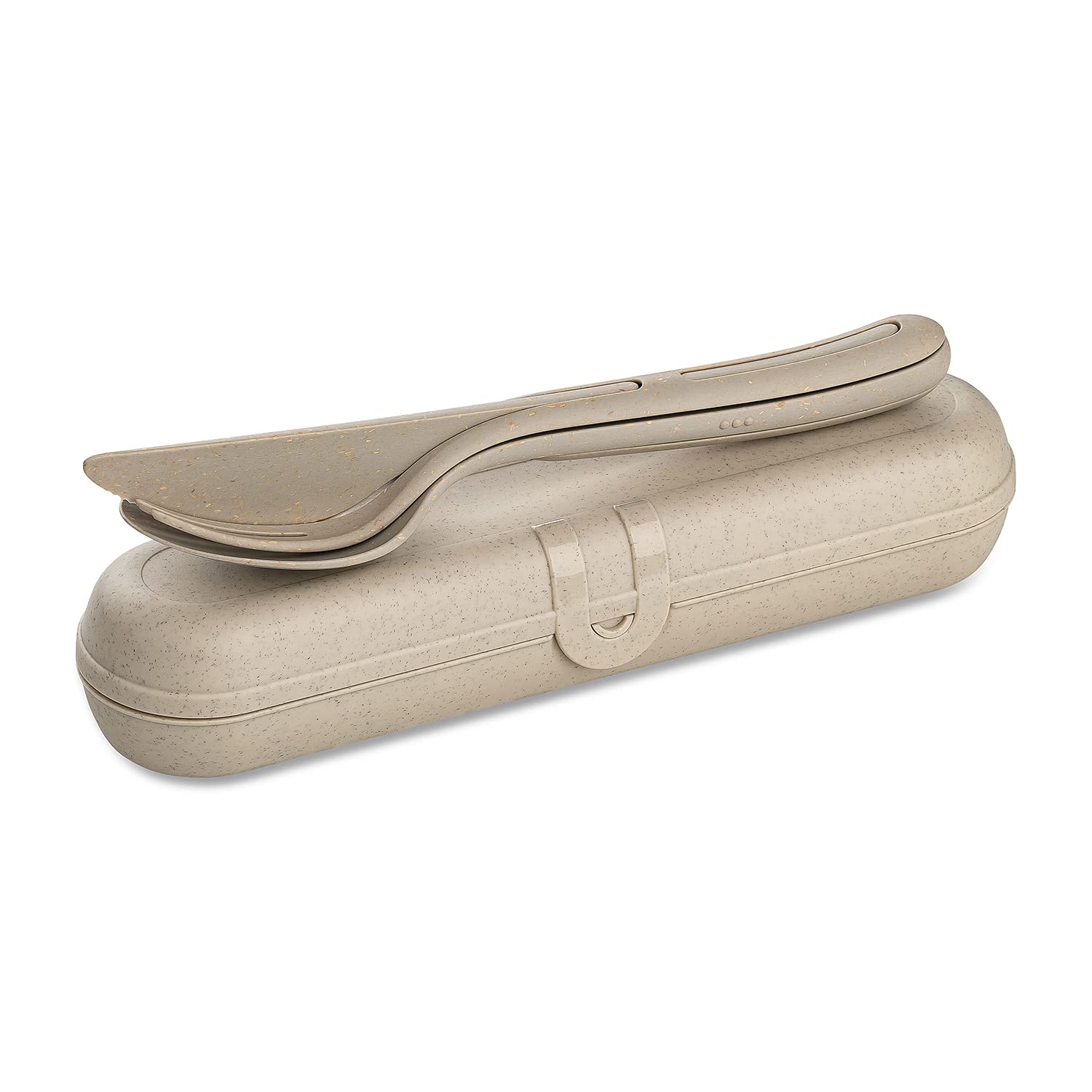 Koziol KLIKK plastica, riutilizzabili, Coltello, forchetta, Cucchiaio, all' aperto, Campeggio, Picnic, Escursionismo, Vacanza, Pranzo per Andare, Set di Posate da Tre