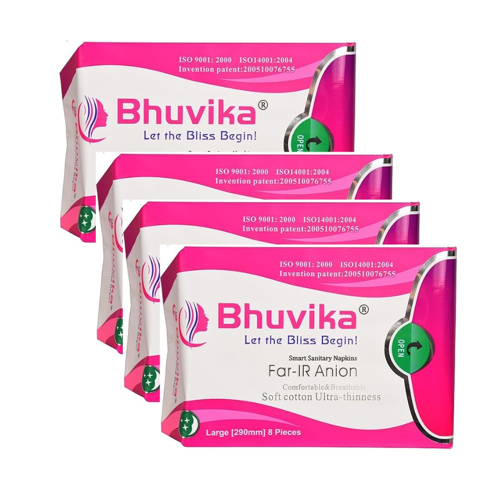 Bhuvika Smart Sanitary Napkins for Women (Large (pack of 4))