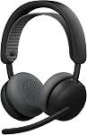 Logitech Zone Wireless 2 ES - Noise-Canceling Wireless Headset with Adaptive Hybrid ANC, Bluetooth, Black