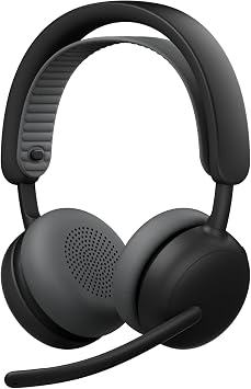 Logitech Zone Wireless 2 ES Noise Canceling Headset - Black | Noise-canceling wireless headset, adaptive hybrid ANC, Bluetooth connectivity
