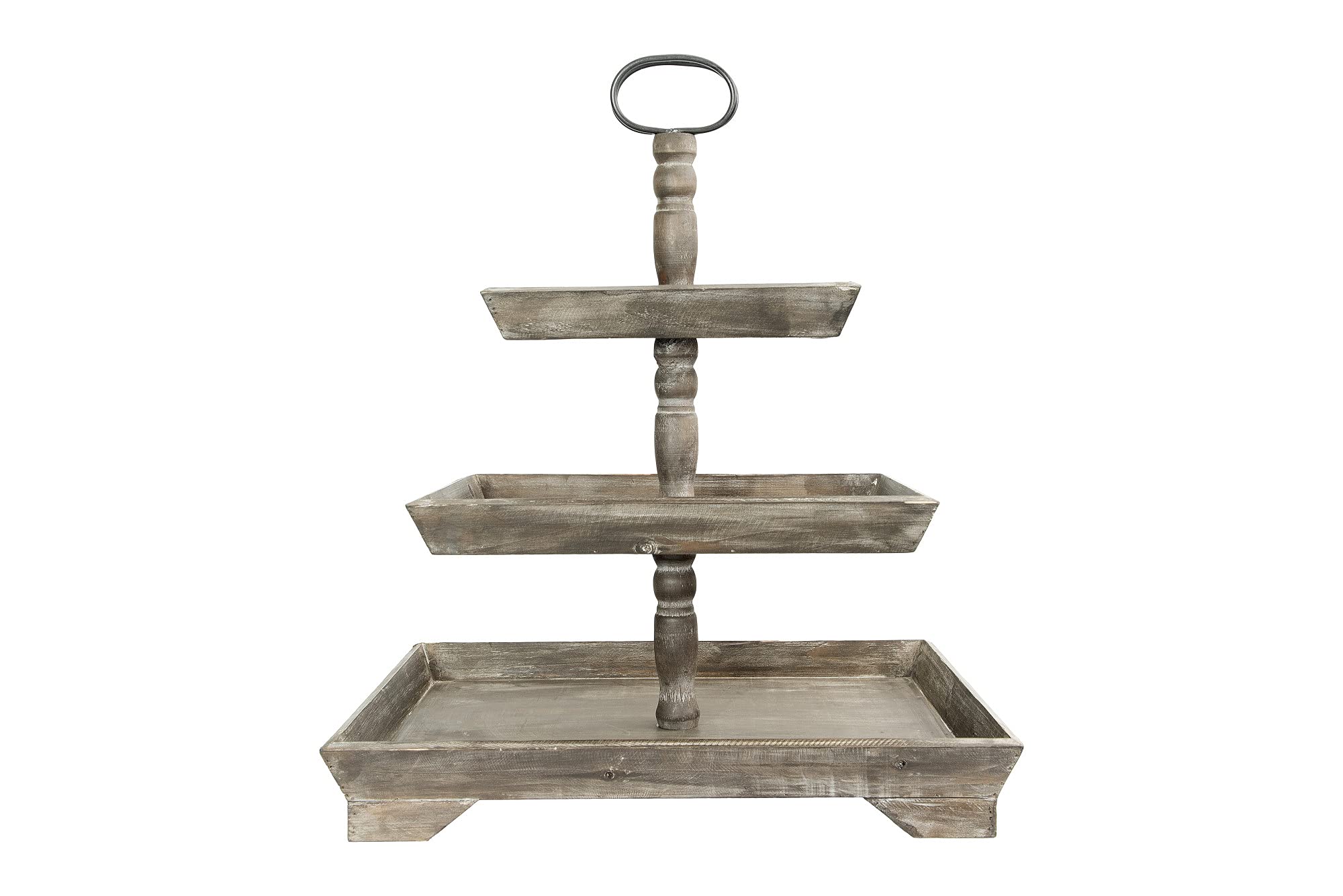 Photo 1 of **used**
Creative Co-Op 3 Tier Tray Decorative Accents, Brown