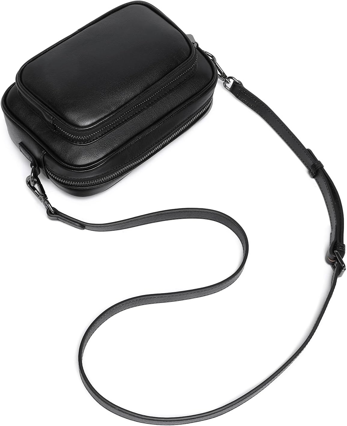 COOLCY Genuine Leather Crossbody Bags for Women Small Purses and Handbags Vintage Ladies Shoulder Satchel Bag 2 styles straps - Image 7