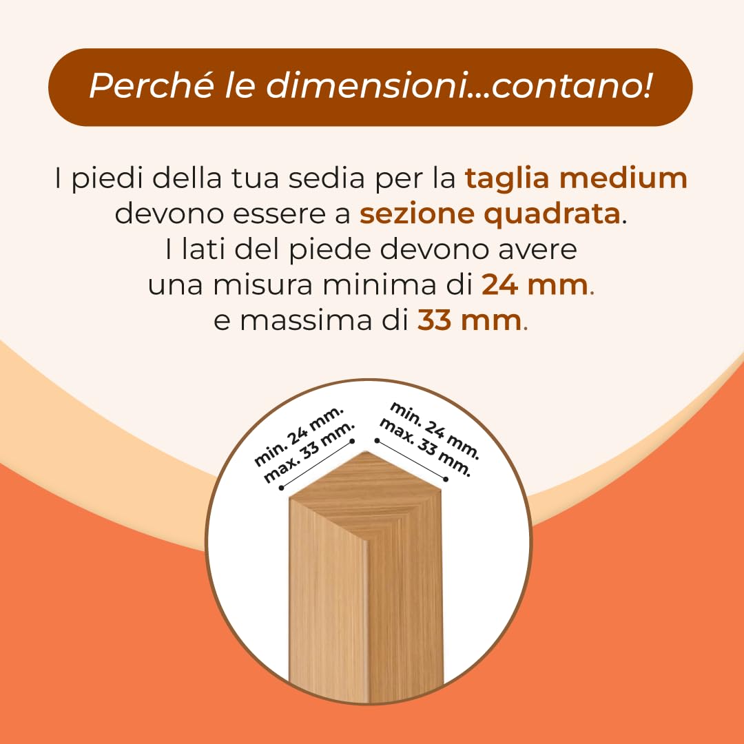 GIUPIKKIA Feltrini Sedie Silicone Quadrati 24 Pezzi Gommini, Protezione Mobili, Elastici E Resistenti Perfetti Come Piedini Per Mobili 24-33 MM Piedini Per Sedie Antiscivolo E Antirumore