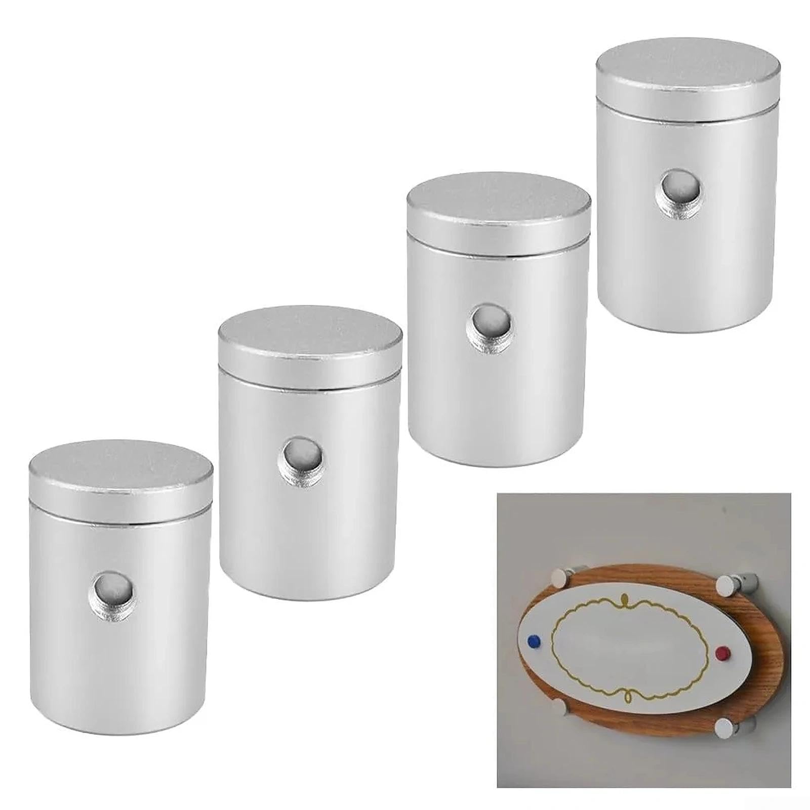 KLEHOPE 4 Stück Glasklemmen, Duschtürgriff für 1-4 mm Glas, Glasregal