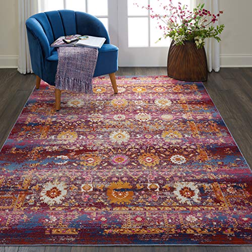 Nourison Home Vintage Kashan Red/Multicolor 5'3' x...