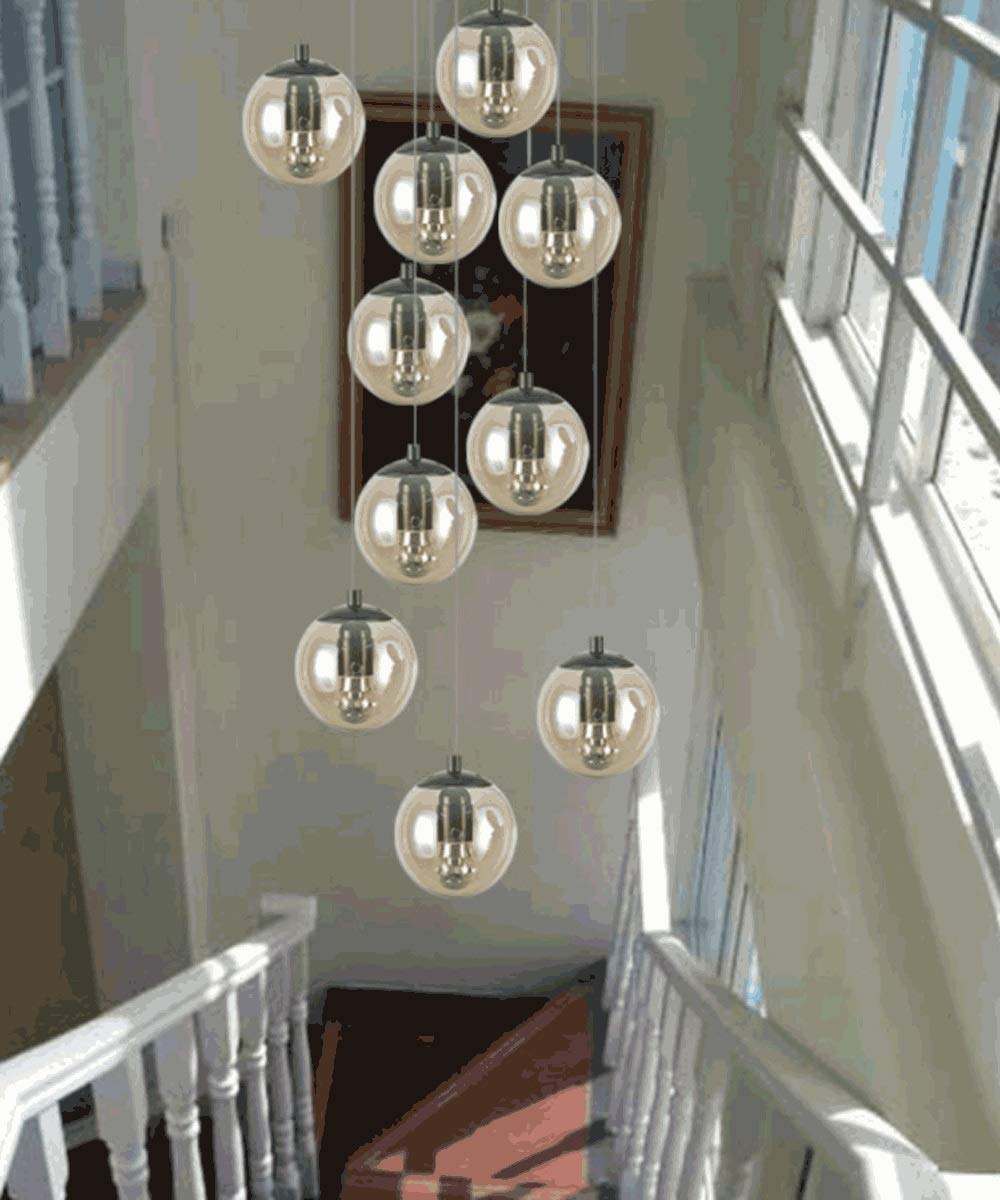 SXECAEPS Modern creative chandelier Modern Minimalist Staircase Home Duplex Building Large Villa Stair Long 45x200cm (Color : Twilight)