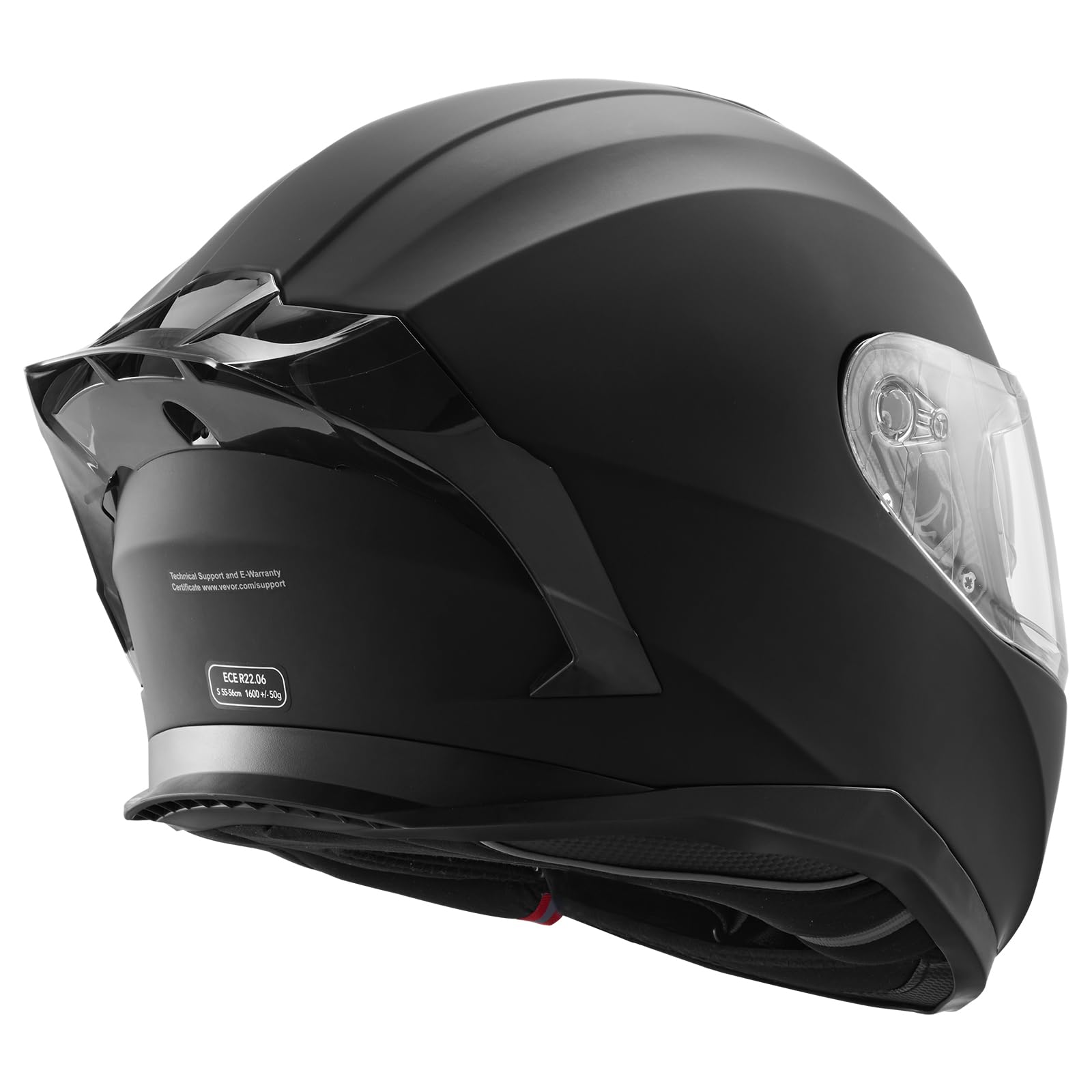 VEVOR Motorradhelm, Integralhelm, Smart Street ABS & High Density Helm mit Wechselglas, ECE-geprüfter bequemer Motocross-Helm, passend für Jugendliche & Erwachsene