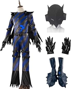 Amazon.co.jp: [ETER] qiqincosplay ペルソナ5 明智吾郎 黒怪盗服 ロキ
