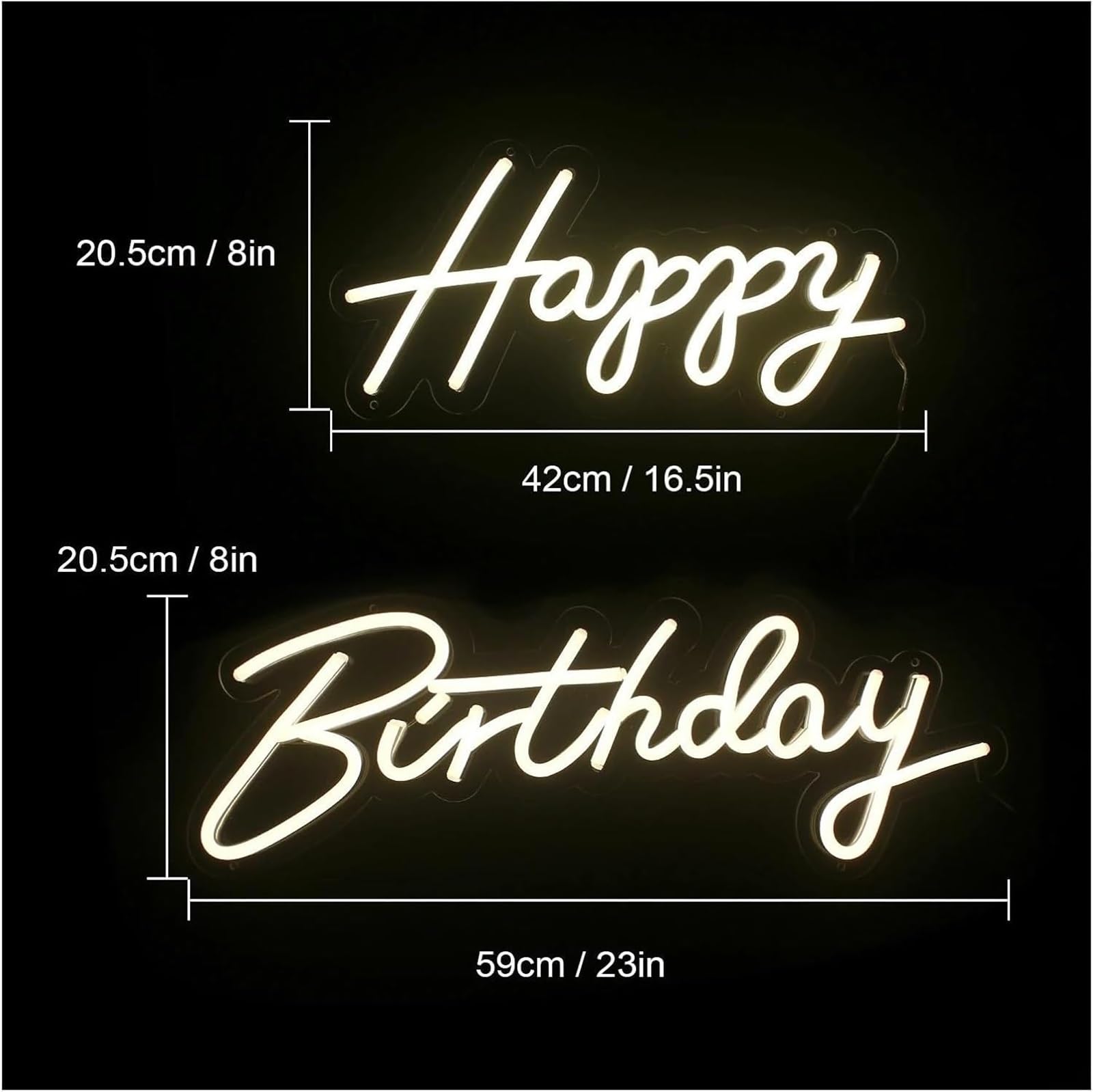 Per insegne al neon a LED, decorazioni per feste di compleanno a trasparenti in acrilico