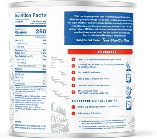 Miniatura 4 de Mountain House Lata de arroz y pollo #10  Alimentos liofilizados para mochileros y campamentos Alimentos de supervivencia y emergencia  Sin gluten