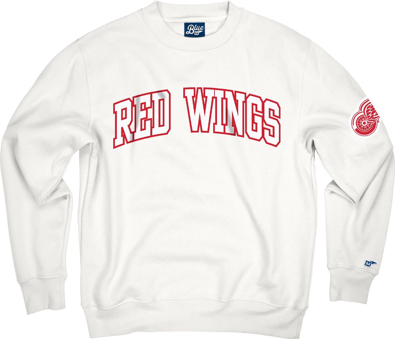 Blue 84 NHL unisex-adult Nhl Officially Licensed Crewneck Sweatshirt Sleeve Logo White - Image 2