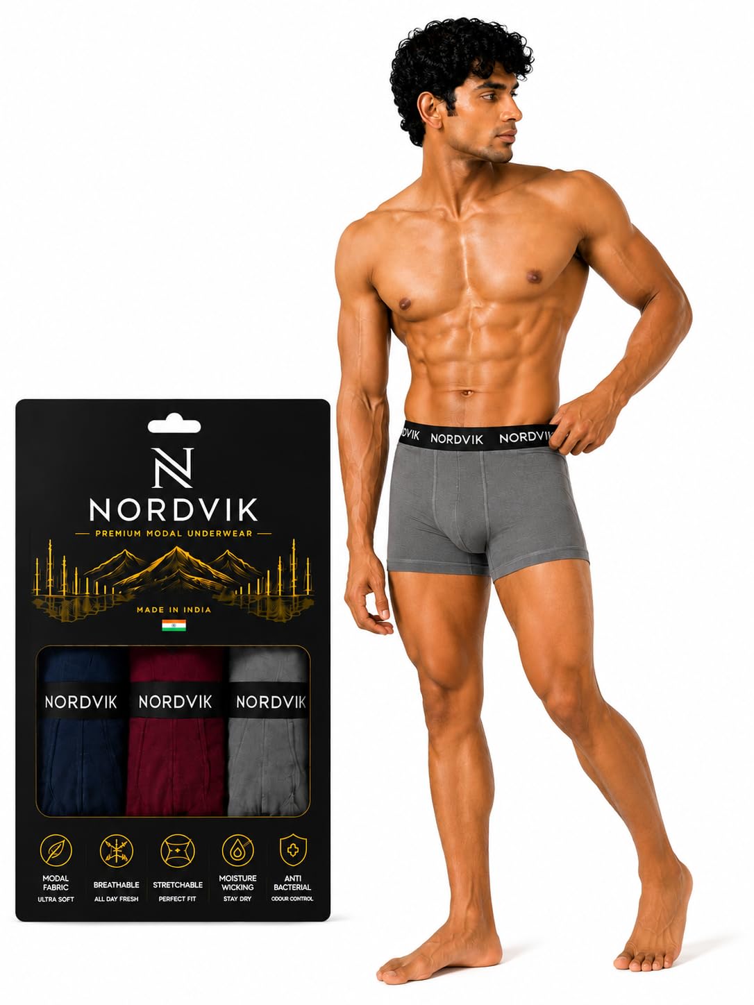 nordvik Men's Cotton Blend Briefs – Pack of 3-picture-13