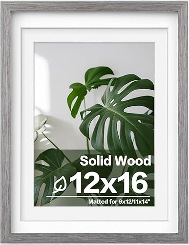 Vista 611 de Egofine Portarretratos de 9 x 12 pulgadas hecho de madera maciza con plexiglás, fotos de 5 x 7/6 x 8 con paspartú o de 9 x 12 pulgadas sin paspartú