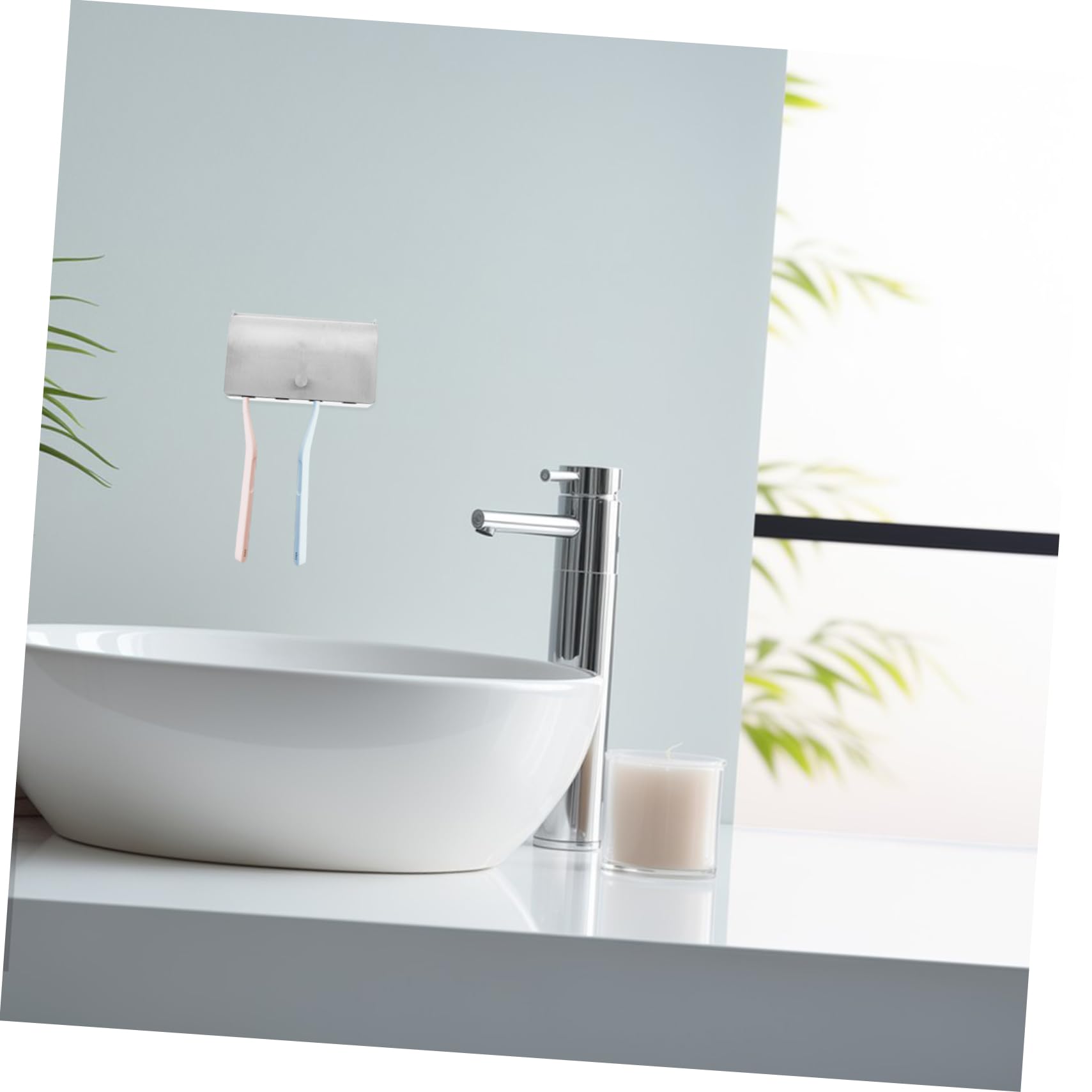 PRETYZOOM 3piezas Soporte De Cepillos De Dientes De Pared Diseño Elegante Organizador Colgante De Almacenamiento Estante De Baño para Cepillos