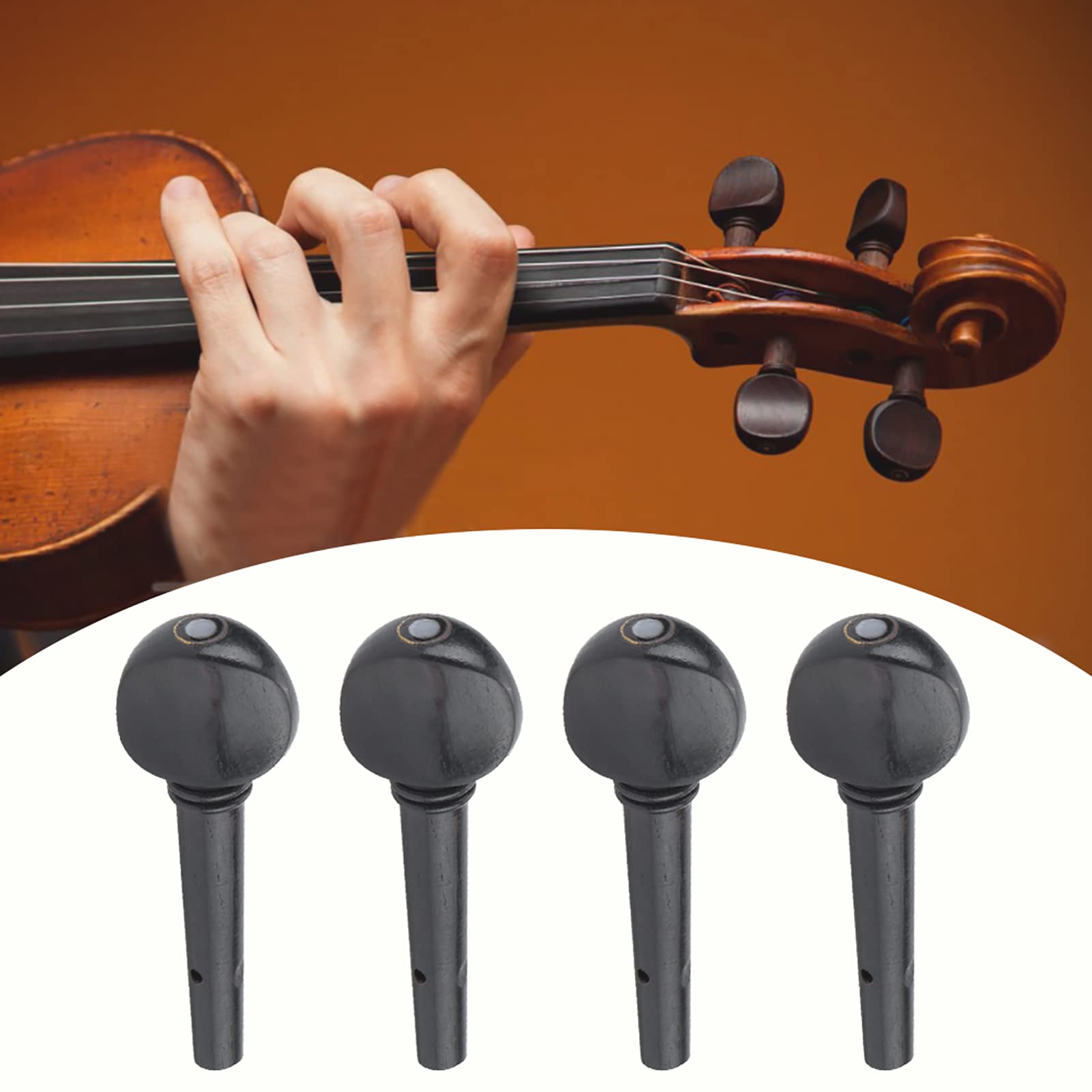 Violino Parti Accessori Un Set Di Accessori Per Violino Ebano Accessori Per Violino Per Ebano Professionale 4/4 3/4 1/2 1/4 1/8 (Color : 3/4 - Foto 5