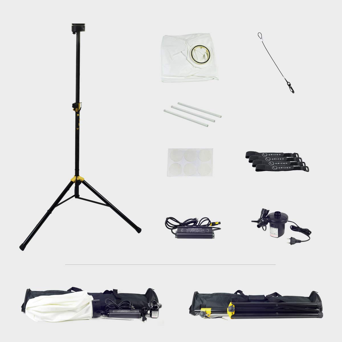 Ballon éclairant uniforme LED 200w Lumineux Mobile gonflable pour Terrasse et Jardin Angle d'éclairage 360° Lampadaire extérieur LED Conçu et Fabriqué en France