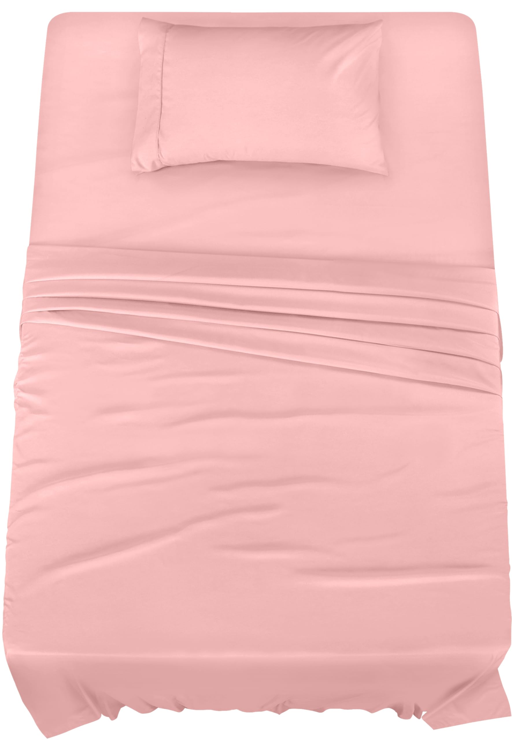 Utopia Bedding Twin Bed Sheets Set - 3 Piece Bedding - Brushed Microfiber - Shrinkage and Fade Resistant - Easy Care (Twin, Pink)