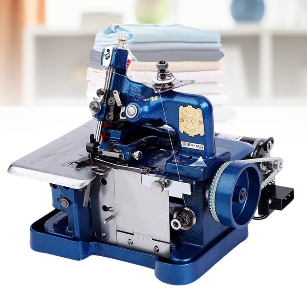 ShaiVrissian Serger Sewing Machine,Overlock Sewing Machine,Metal Frame Construction,3000 Stitches per Minute,Stitch Length 1.5–3.2mm,For Cotton,Woolen,Knitwear and Clothing Making Blue