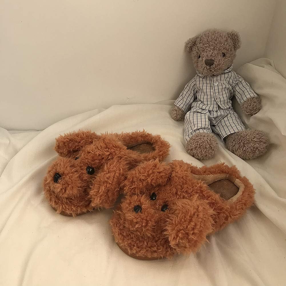 SGVAHY Slippers for Women Fuzzy Cute Slippers Indoor and Outdoor Slippers Teddy Dog Non-Slip Sole Cool Funny House Shoes Washable Slippers for Girls Teens Spring Autumn Winter - Image 6