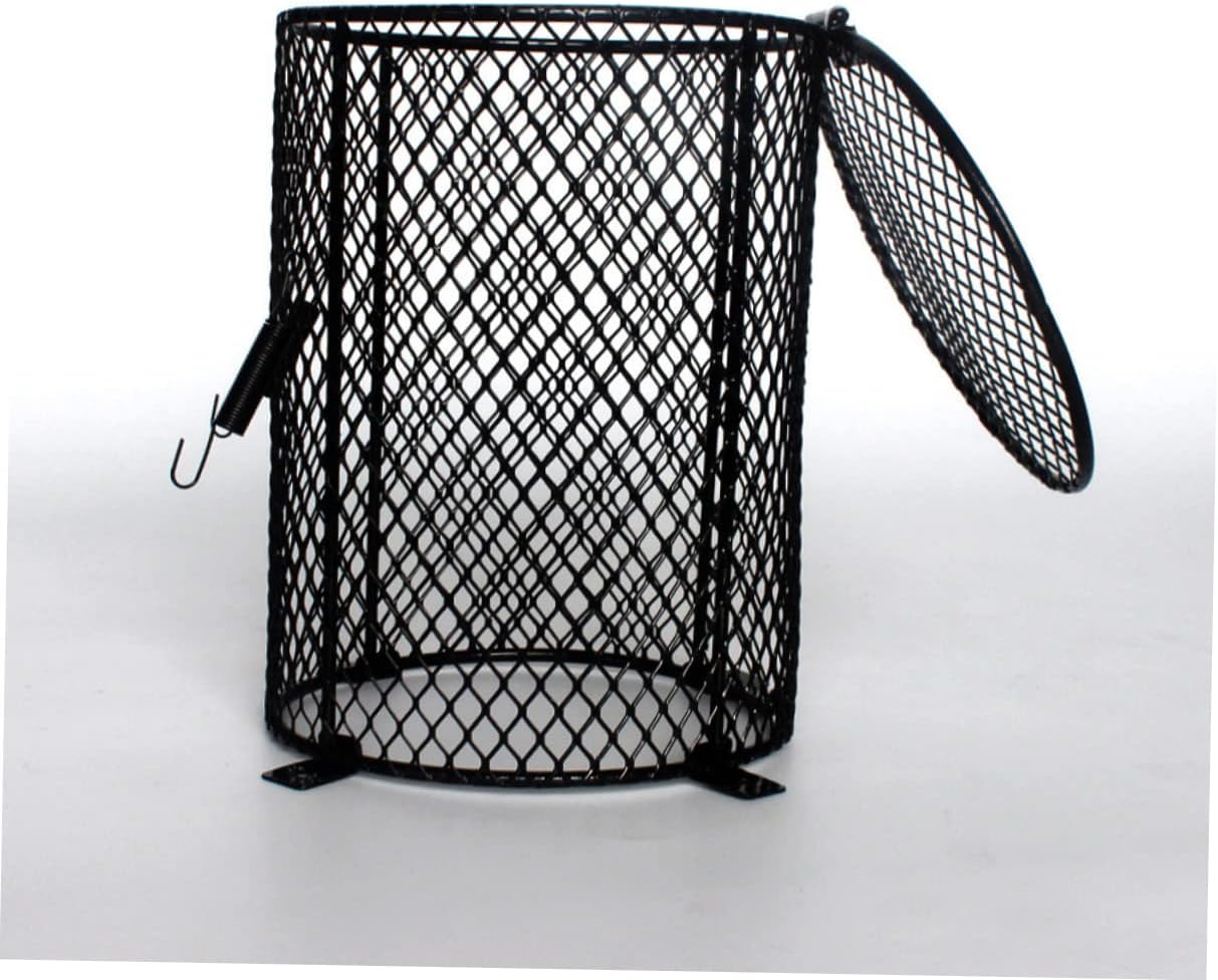 Hemoton Reptile Scalding Lampshade Durable Round Cover for Heating Lamps Essential Reptile Habitat Decor Protects Pets from Burns Compatible with Various Light Types Black