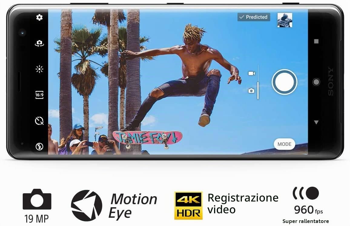 Sony Xperia XZ3 Smartphone 6" QHD+ HDR 18:9 OLED (Snapdragon 845, 4 GB di RAM, memoria interna 64 GB, fotocamera 19 MP, Android) Nero