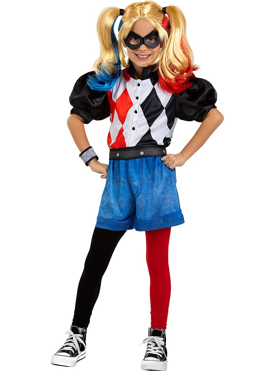 Funidelia | Disfraz de Harley Quinn para niña Superhéroes, DC Comics, Suicide Squad - Disfraz para niños y divertidos accesorios para Fiestas, Carnaval y Halloween - Negro