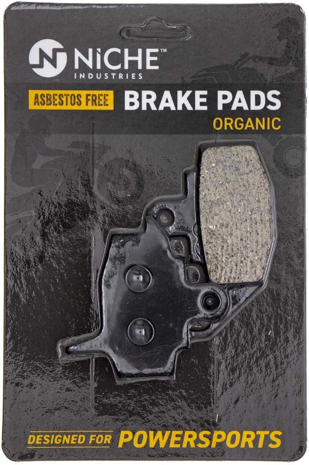 NICHE Brake Pad Set for Kawasaki KLR650 KL650 43082-1078 Front Organic 4 Pack