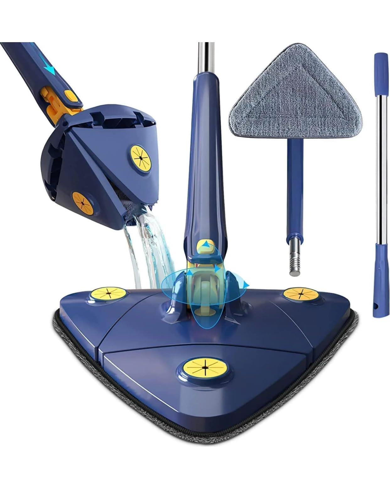 SHOPHOUSSES STREET 360° Rotatable Adjustable Cleaning Mop, Microfiber Mop with Long Handle, Reusable Washable Mop Pads, Wringer, Shower Scrubber Brush for Hardwood Windows Floor Wall Tile Dust (B0BS6BM54Q) Amazon Price History, Amazon Price Tracker