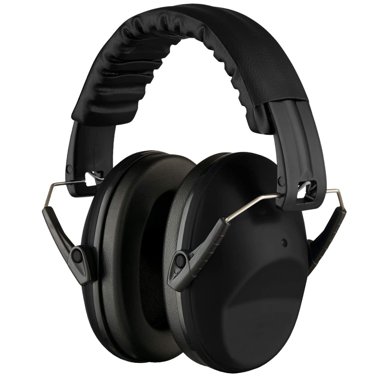 BDS Safety Ear Muffs – Premium Noise Reduction Headphones NRR 20dB SNR 26dB, Adjustable & Foldable Hearing Protection for Kids & Adults, Shooting, Studying, Autism, Travel (Full Black)