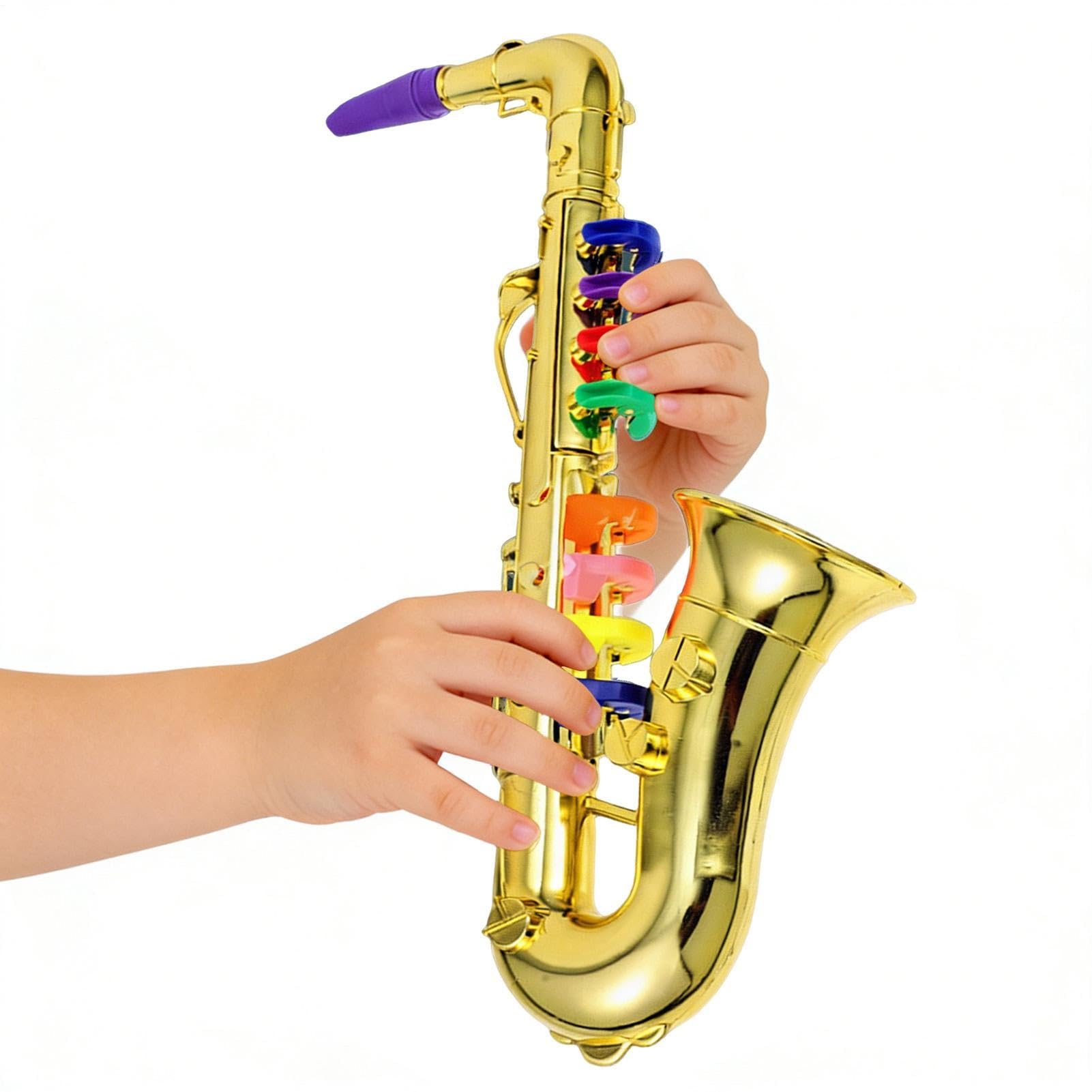 Kindersaxophon, Musikinstrument für Kinder, Spielzeug-Saxophon, für & Mädchen – Geburtstag, Feiertag, Schulaufführung, Bühnenauftritt, Rollenspiel, Talent-Show