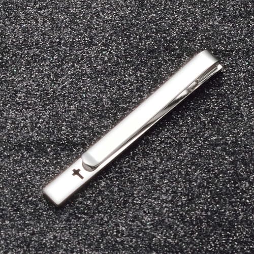 Unique Cross Tie Clips for Men Black Silver Gold Personalized Tie Clip Suitable for Regular Ties Classic And Minimalist Copper Tie Bar Box3