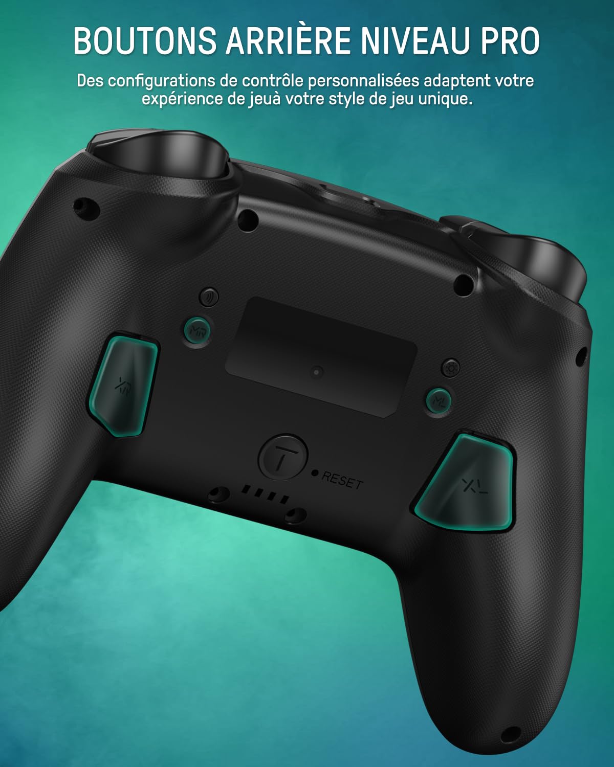 PALPOW Manette Switch 2 Pro sans fil RGB 7 couleurs, Switch 2 Manette NFC Effet Hall joysticks pour Switch/OLED/Lite, Turbo et Macro – Noir d'origine