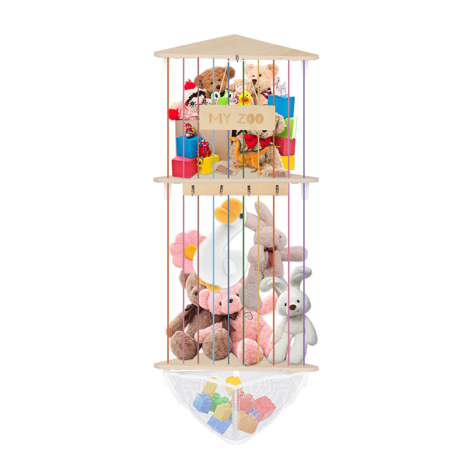 Kuscheltier Aufbewahrung Organizer - Hängeregale Aus Holz Für Kinderzimmer