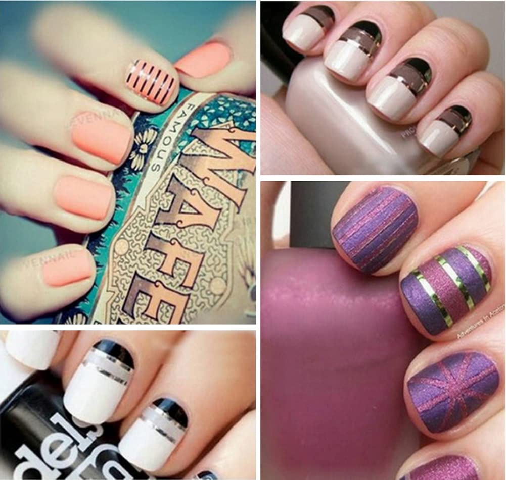 30 Pcs Couleurs Mixtes Rouleaux Striping Tape Line Nail Art Décoration Autocollants pour Ongles Naturels et Faux Ongles