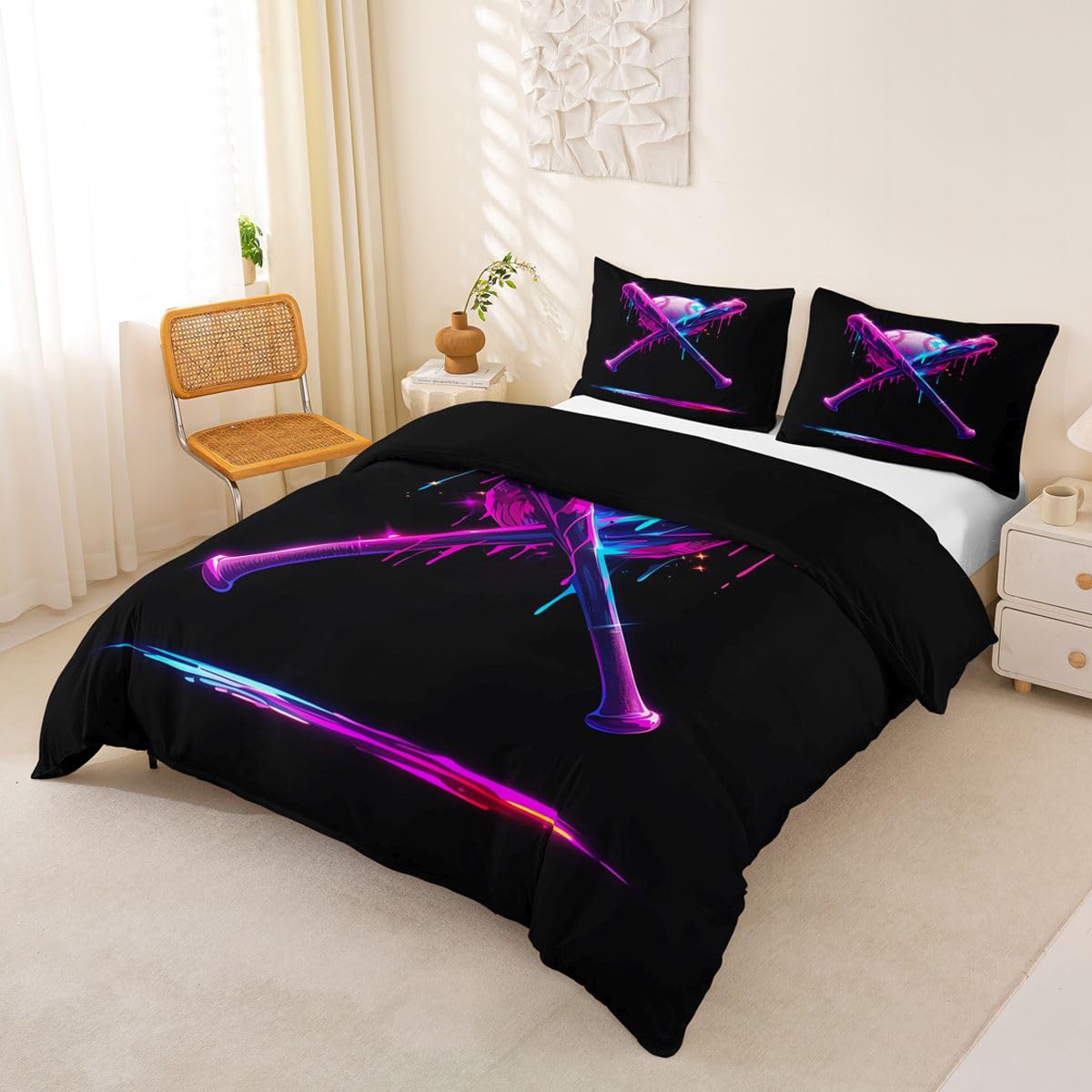 Homewish Neon Eiscreme Tropfen Bettwäsche 220x240