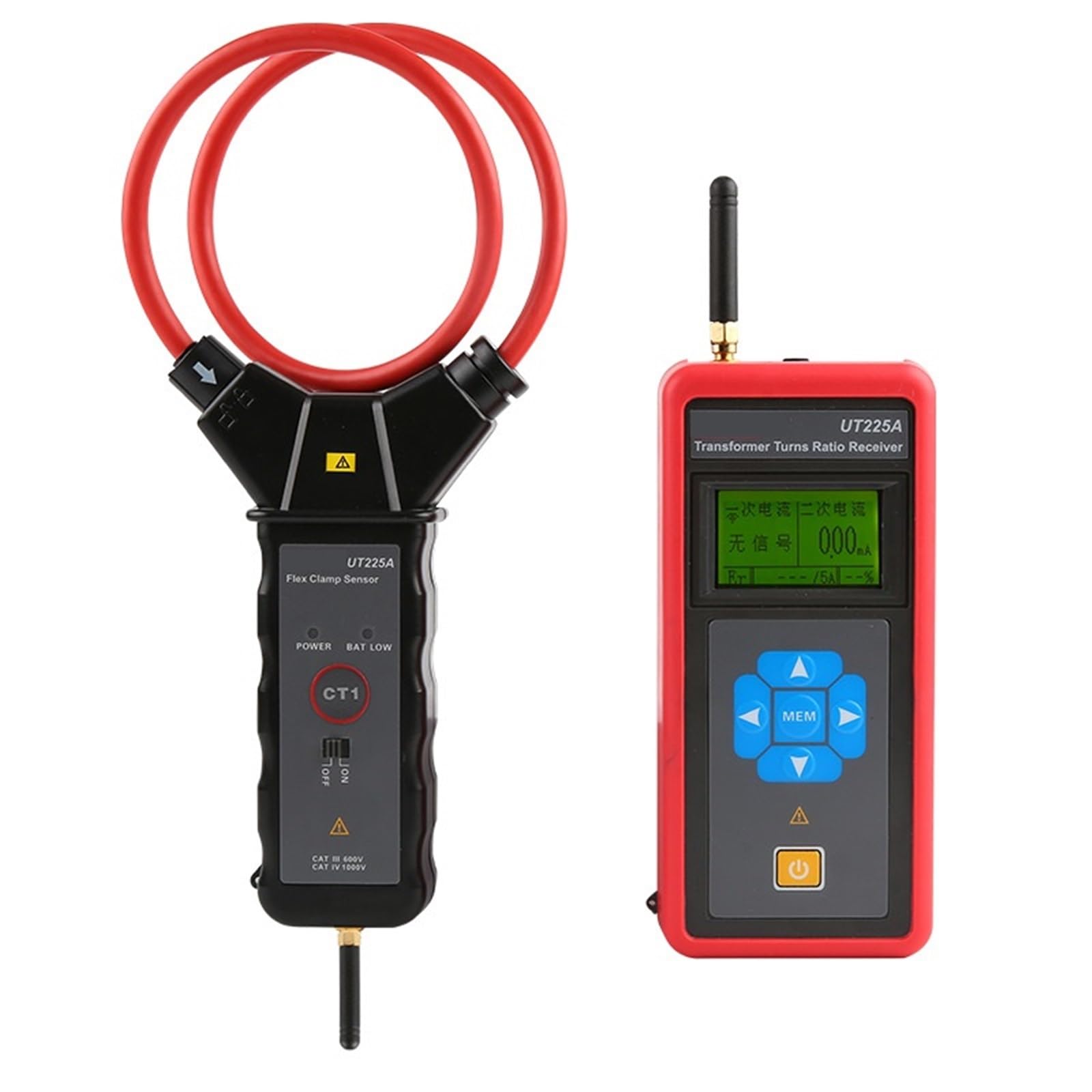 Elektroniczny tester obciążenia, UT225A Przekładnik prądowy niskiego napięcia Tester przekładni transformatora Elastyczny cęg prądowy o wysokiej precyzji