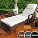 Produktbild Swing&Harmonie Rattan Garten Liege Relax Polyrattan Gartenliege Rattanmöbel Liegestuhl Sonnenliege (Braun)