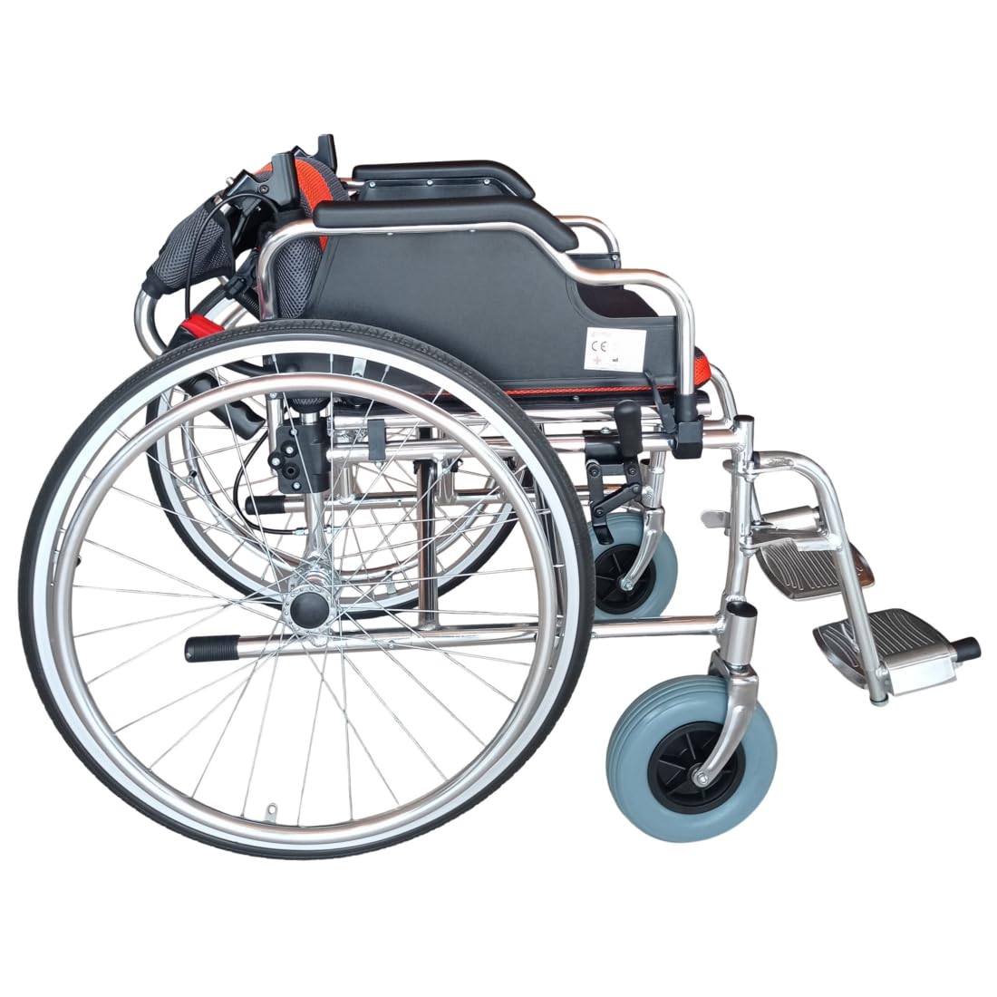 KEROS Silla de ruedas de aluminio plegable y autopropulsable