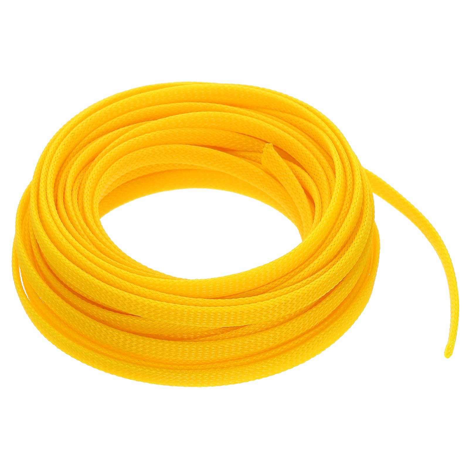 sourcing map Expandable Sleeving,3/8-inch 25ft Cable Sleeve, Yellow