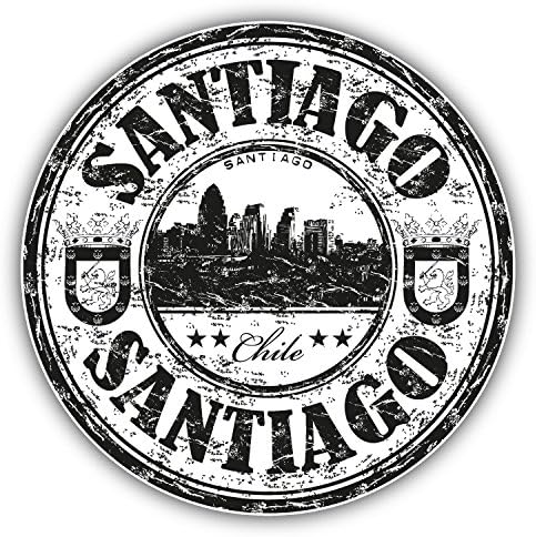 Sello de Santiago Chile Grunge para parachoques de coche