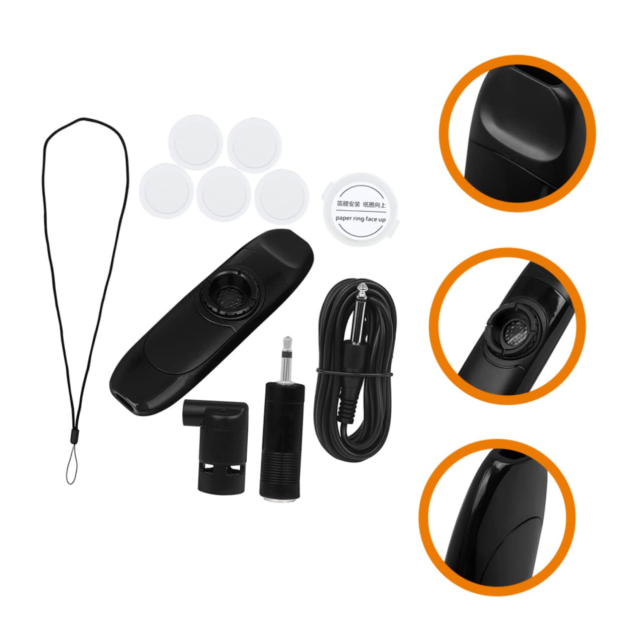 Kazoo de Abs Profesional para Niños Negro Eléctrico y Principiantes