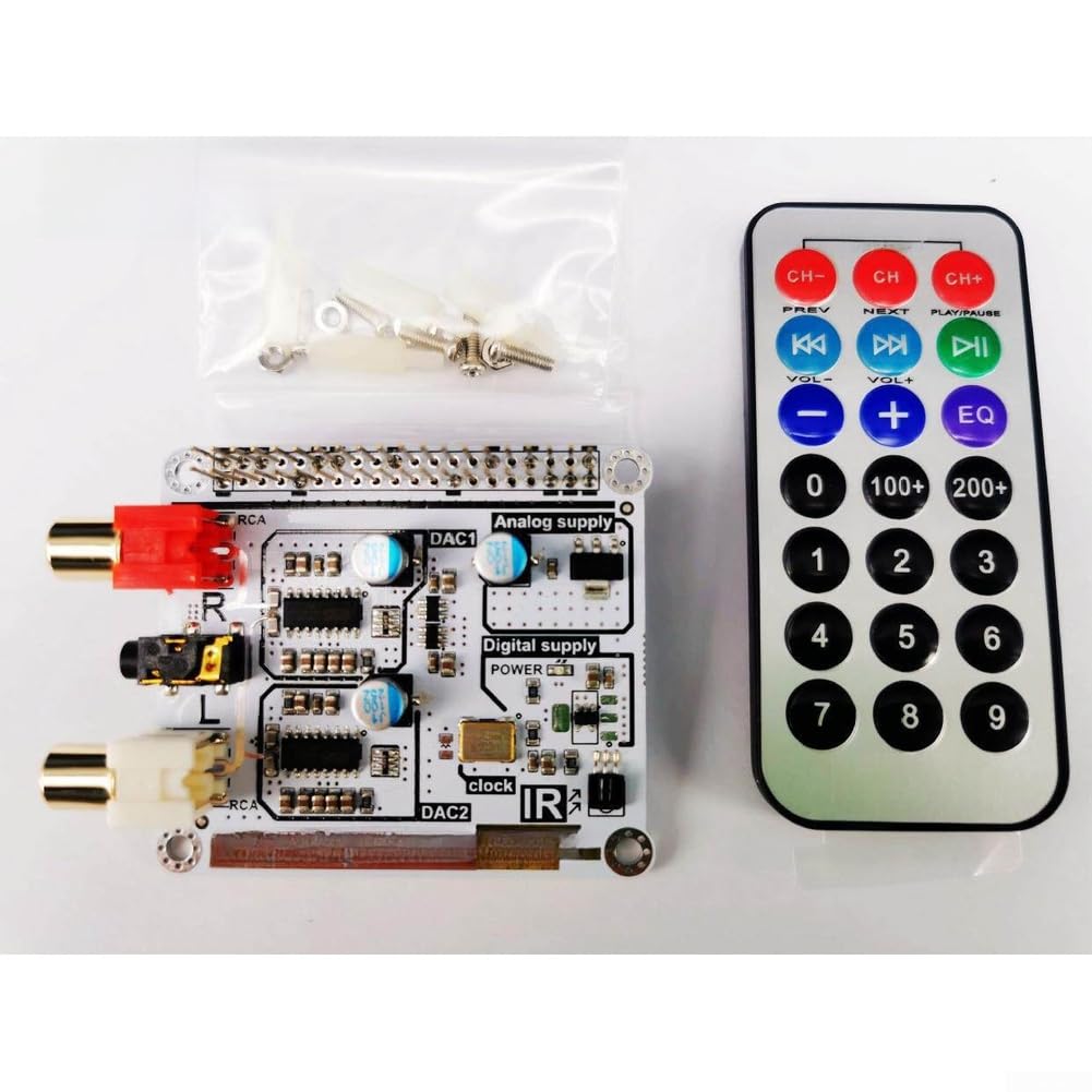 Decodificador de audio HiFi para Raspberry Pi 4B Dual ES9023 I2S, interfaz 192 kHz, 24 bits, tarjeta de sonido de alta resolución, tarjeta de expansión