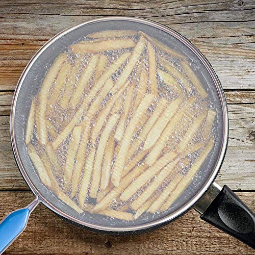 Splatter Screen for Frying Pan - Grease Cooking Guard Fine Mesh Iron Skillet Lid Supplies 2 Gallery Image