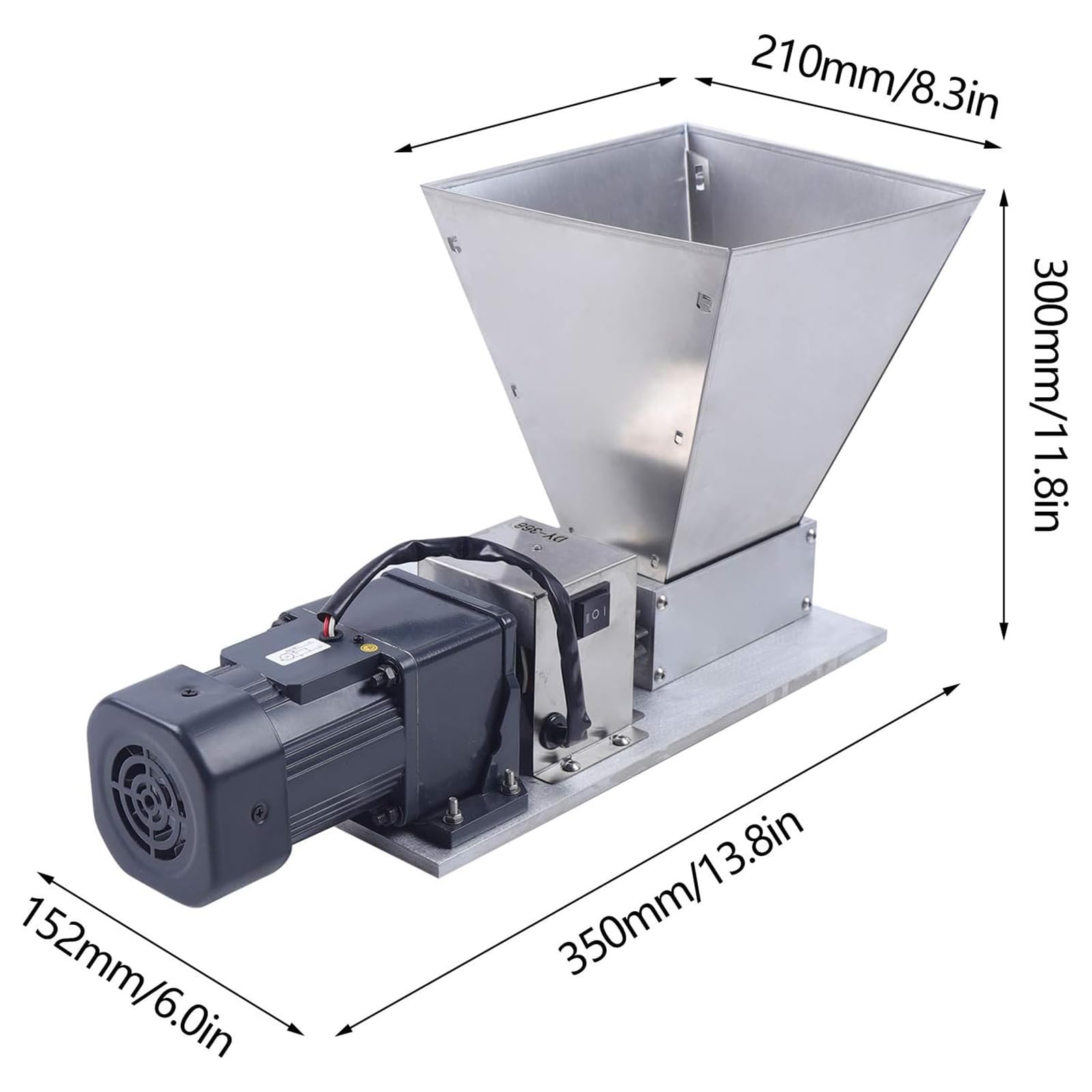 Broyeur À Grains Électrique 50 DB, Moulin À Malt À 2 Rouleaux, 60 W, 75 TR/Min, 4 L, en Acier Inoxydable, Rouleaux Réglables, pour Broyer Le Blé, Le Riz Et Le Sorgho.